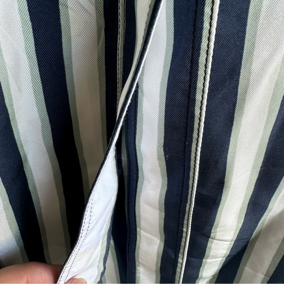 Celine Striped Silk Button Down Shirt Blouse - Picture 5 of 9